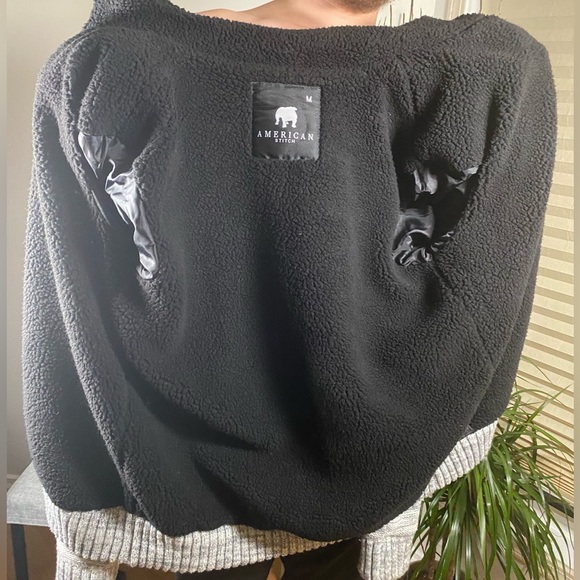 American Stitch Men’s Grey Cable Knit Jacket Size Medium - Picture 5 of 5